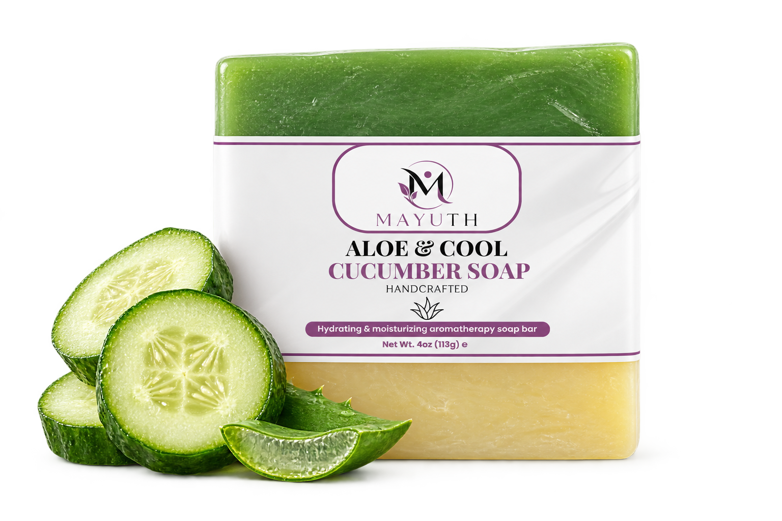 Mayuth Aloe and Cool Cucumber Soap with cucumber and aloe